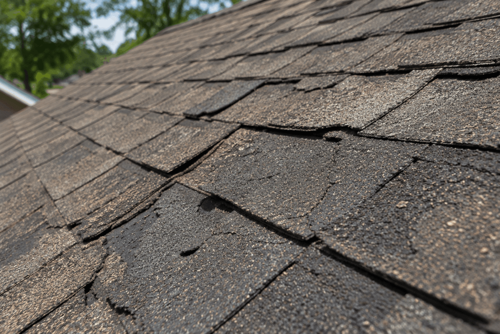 damaged roof shingles